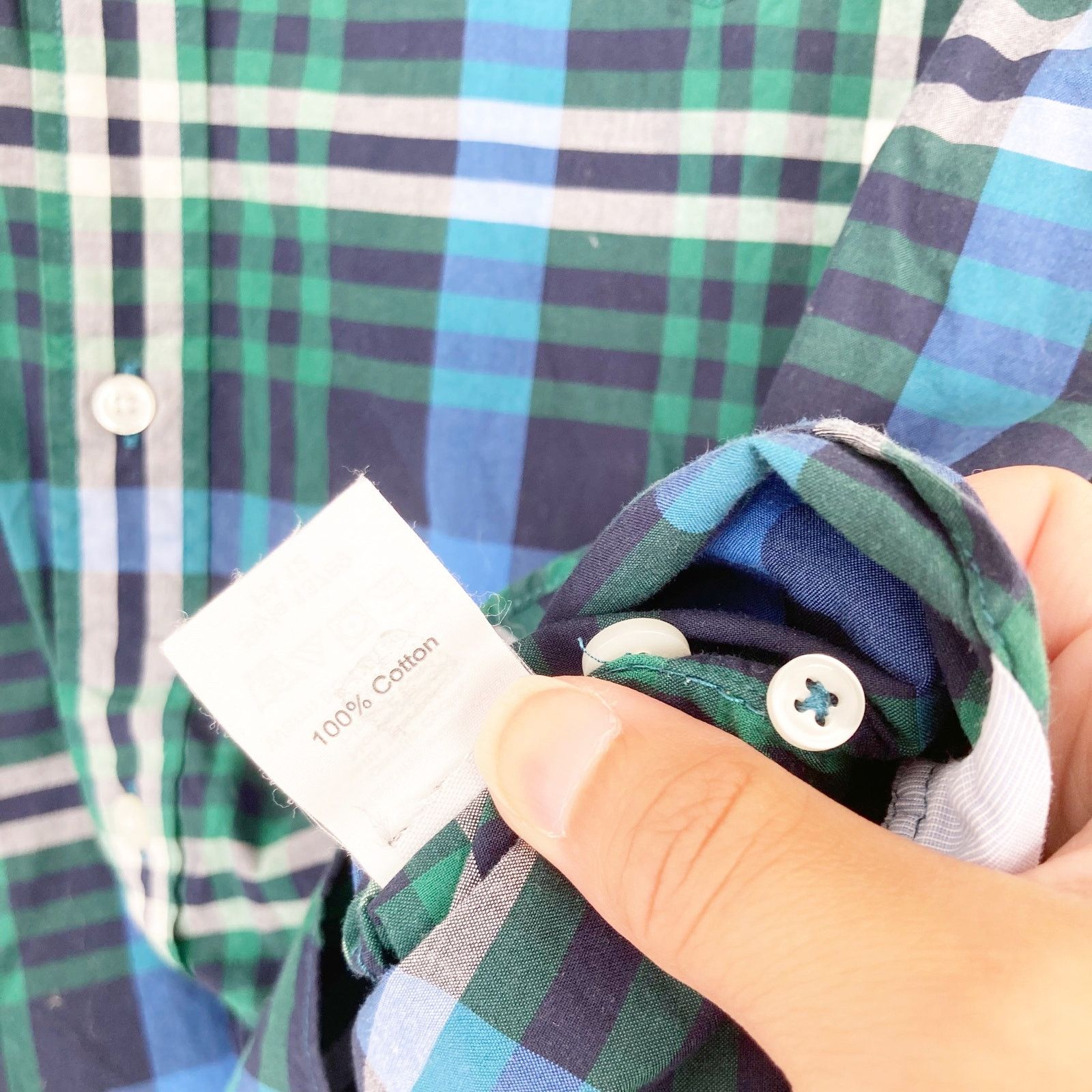 J.Crew J. Crew Green Blue Plaid Long Sleeve Button Down Sz XL Size US XL / EU 56 / 4 - 3 Thumbnail
