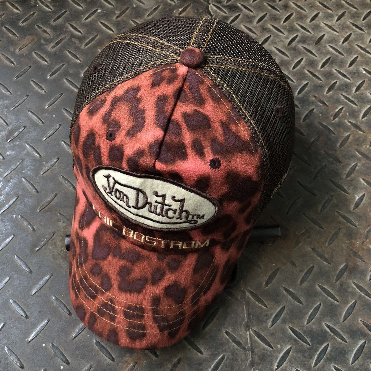 Von Dutch Von Dutch Eric Bostrom Leopard Suede Trucker Hat Rare Size ONE SIZE - 5 Thumbnail