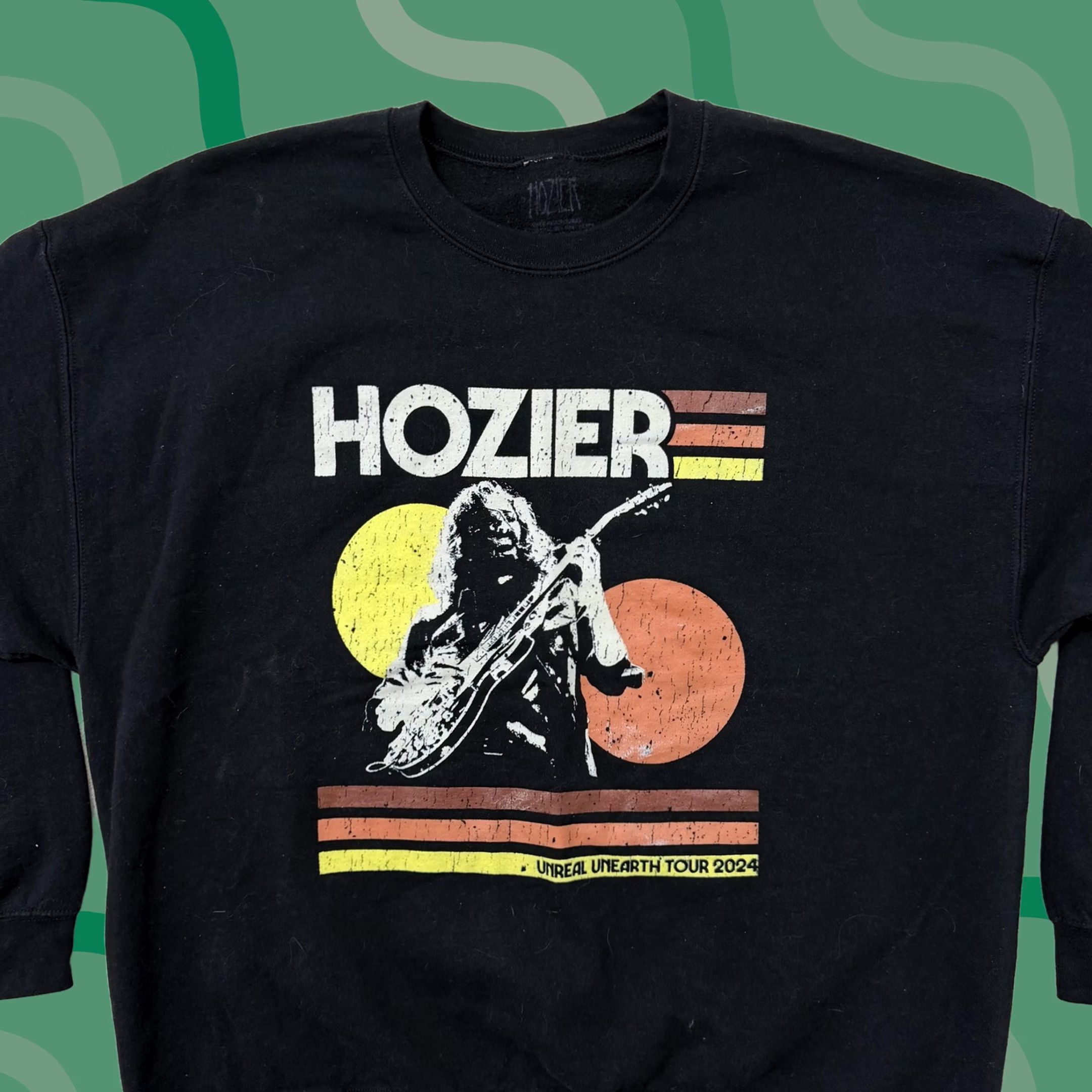 Vintage Hozier Sweatshirt Mens 2XL Black Fleece Crewneck Unreal Unearth Tour 2024 Size US XXL / EU 58 / 5 - 1 Thumbnail