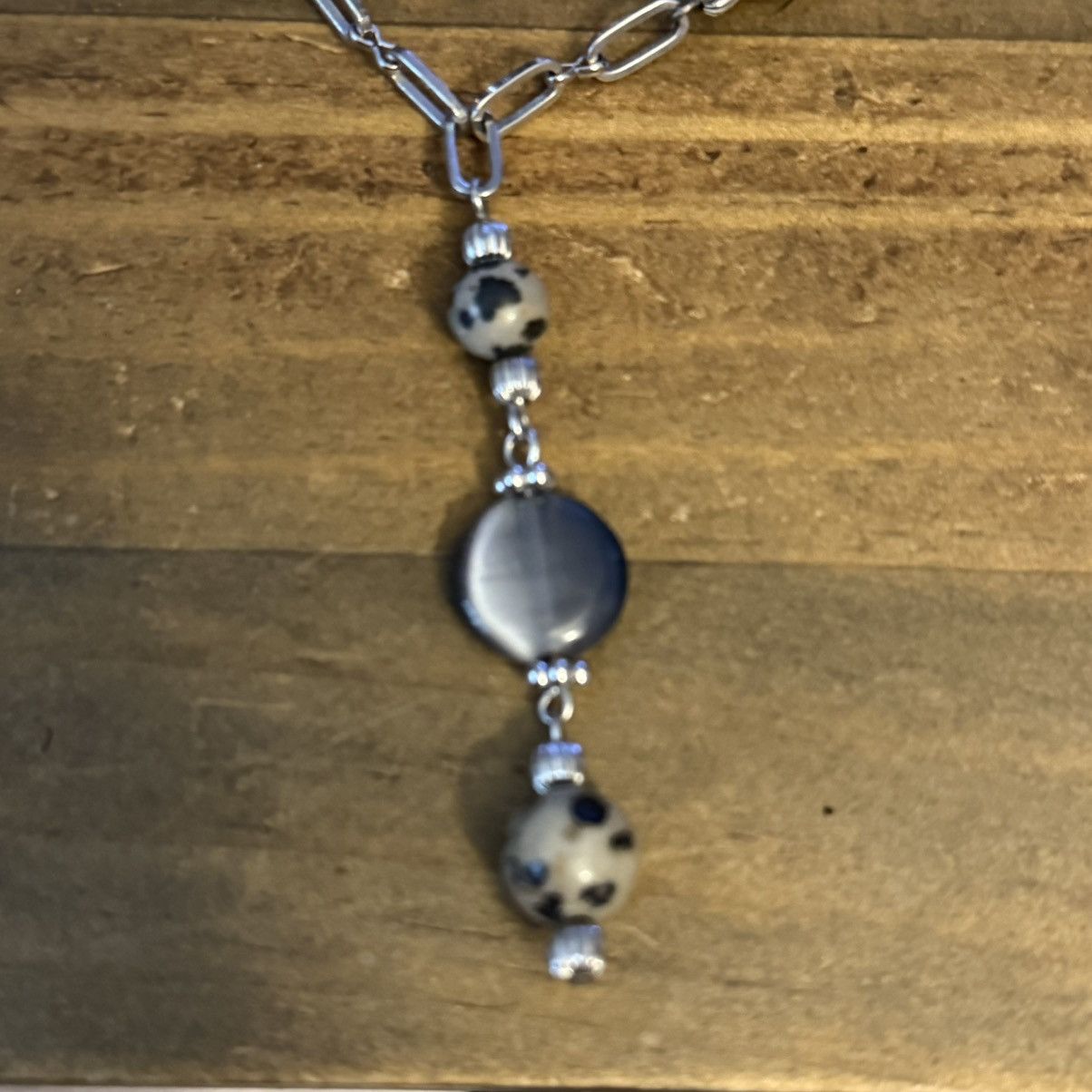 Other Lia Sophia Cats Eye Dalmatian Kasper Y drop necklace Size ONE SIZE - 3 Thumbnail
