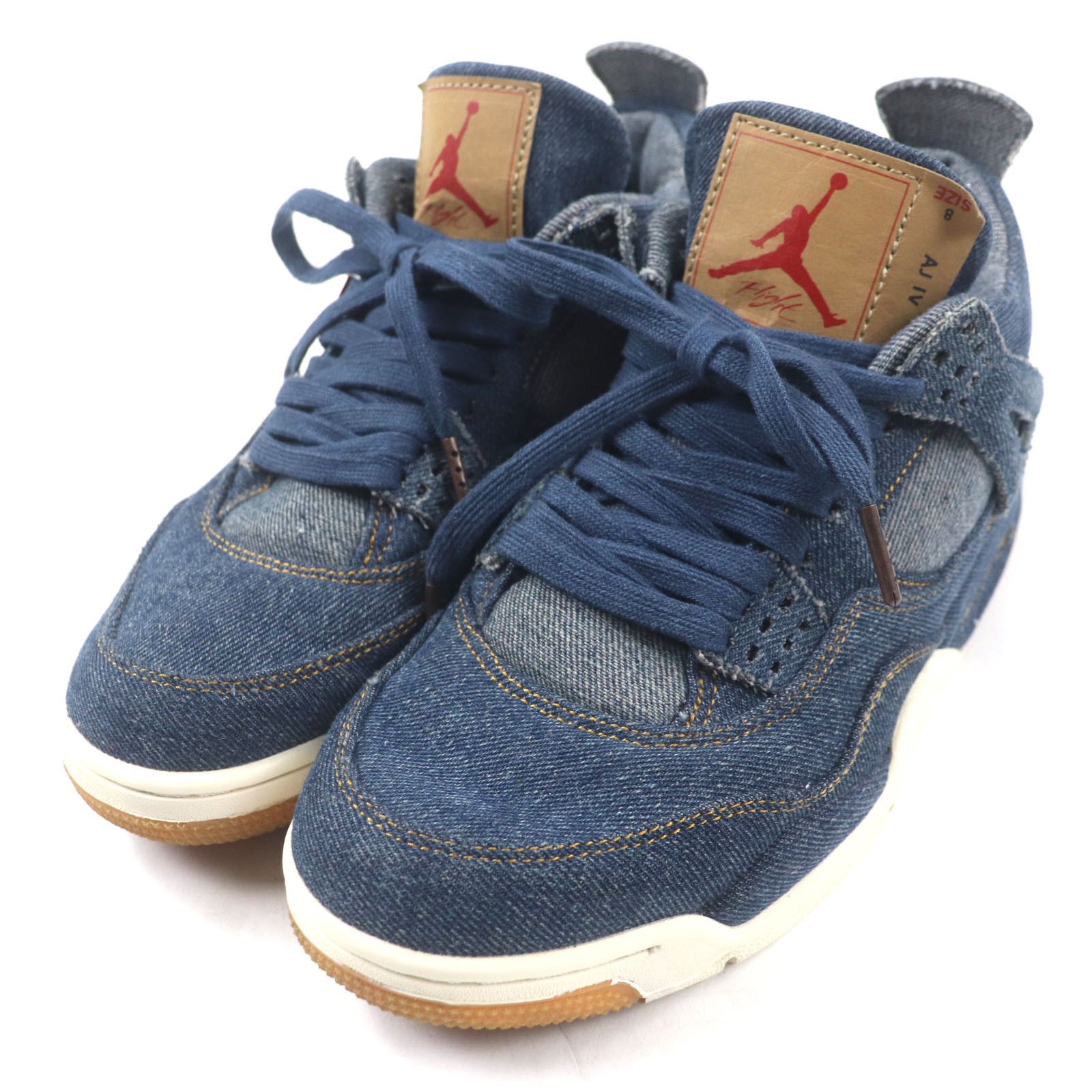 Other Other Nike Air Jordan 4 Retro Levis Denim Sneakers Denim Shoes A02571-401 DUTY FREE for USA Size ONE SIZE - 1 Thumbnail