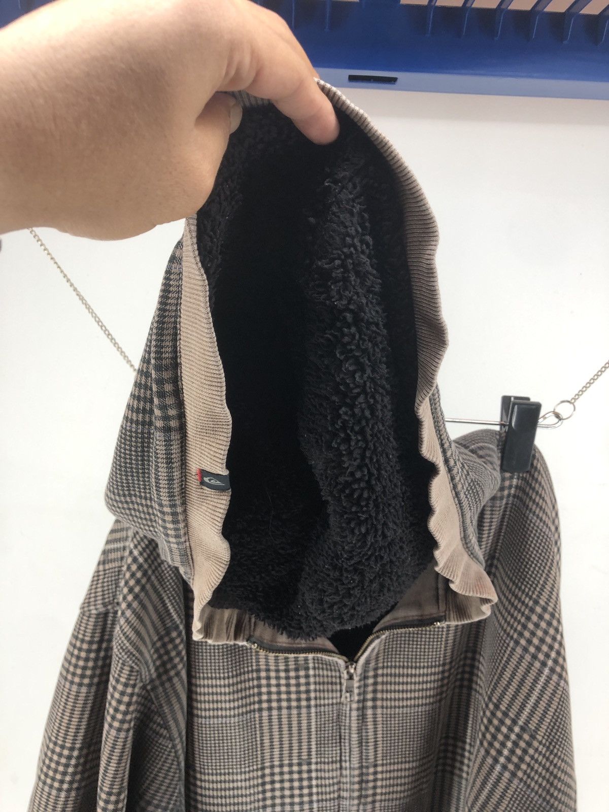 Quiksilver × Vintage Vintage Distressed Checkered Quiksilver Hoodie Size US XXL / EU 58 / 5 - 9 Thumbnail
