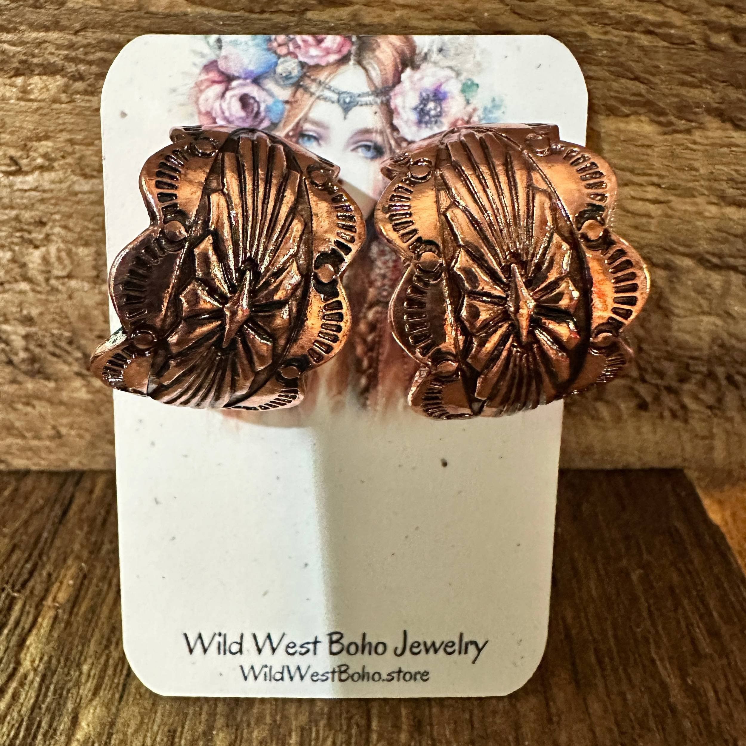 Other Copper Leaf Design Earrings: Embrace Western Elegance Size ONE SIZE - 6 Thumbnail