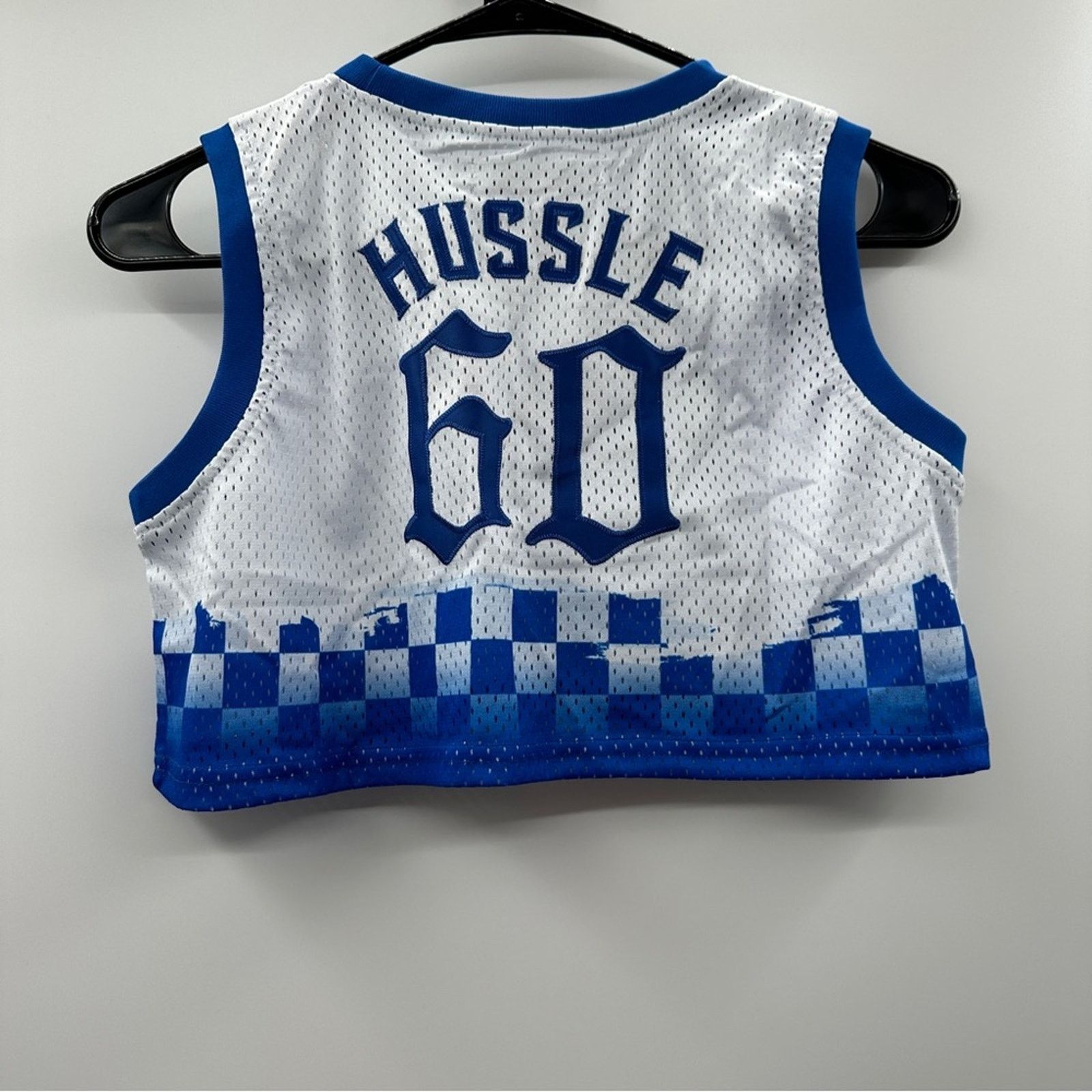 Crenshaw Nipsey Crenshaw Hussle 60 Blue & White Cropped Jersey Sz XS Size XS / US 0-2 / IT 36-38 - 2 Thumbnail