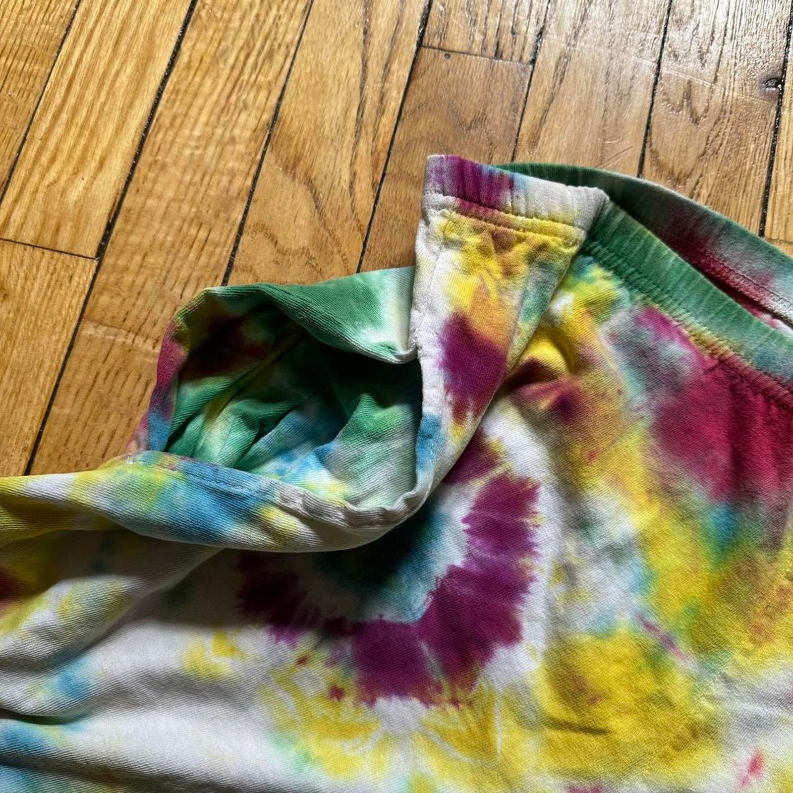 Vintage Vintage 80s Tie Dye Cotton Basic Sweat Gym Shorts Size US 35 - 5 Thumbnail
