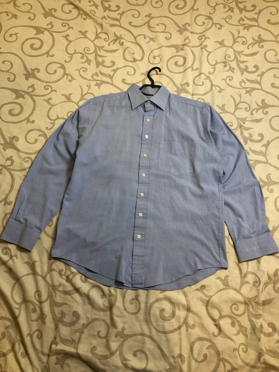 Balmain Balmain Paris Blue Check Dress Shirt Size US XL / EU 56 / 4 - 1 Thumbnail