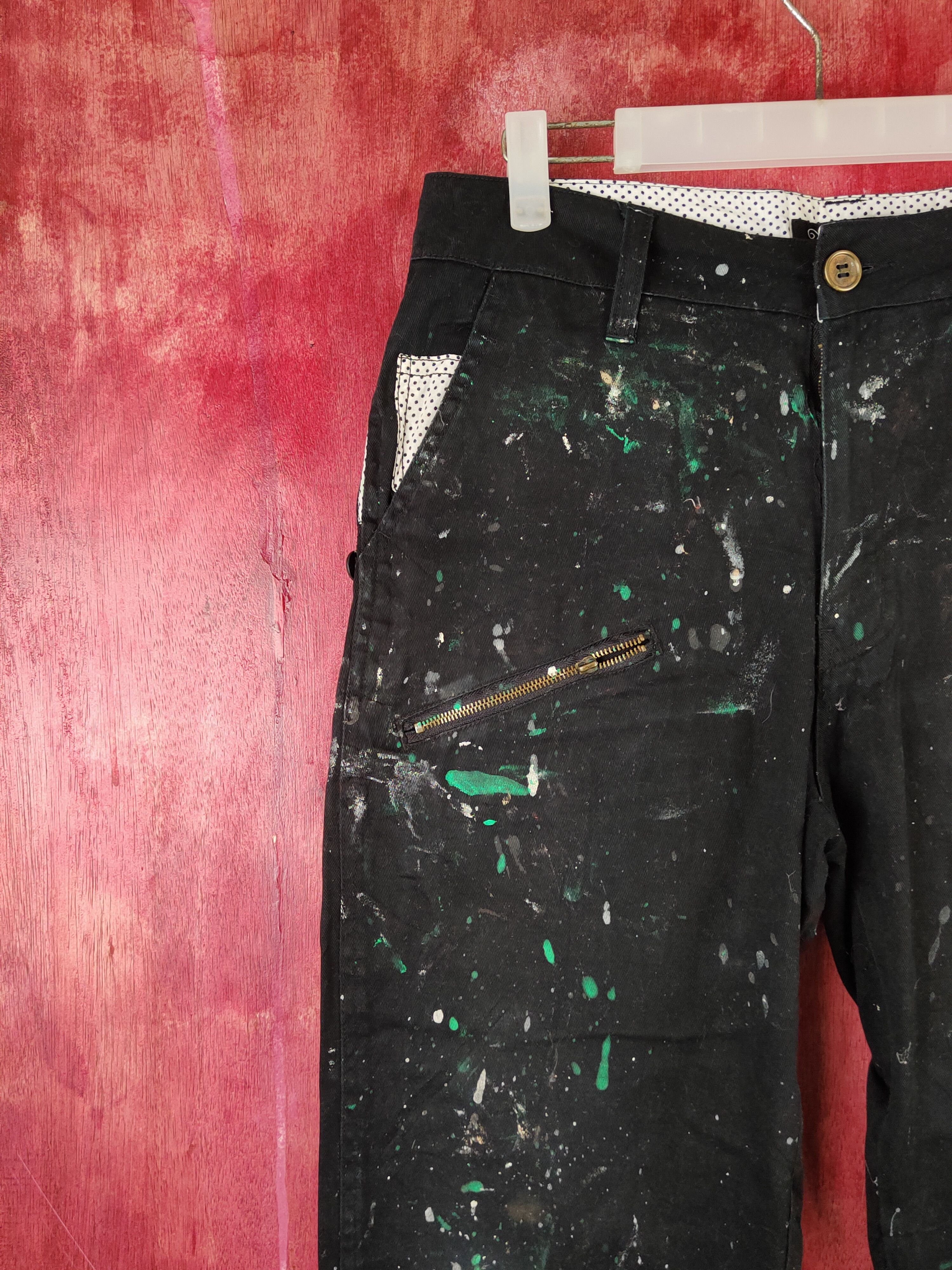 Japanese Brand Free Beat Black painter Multipocket Cargo Pants #S1749 Size US 30 / EU 46 - 4 Thumbnail