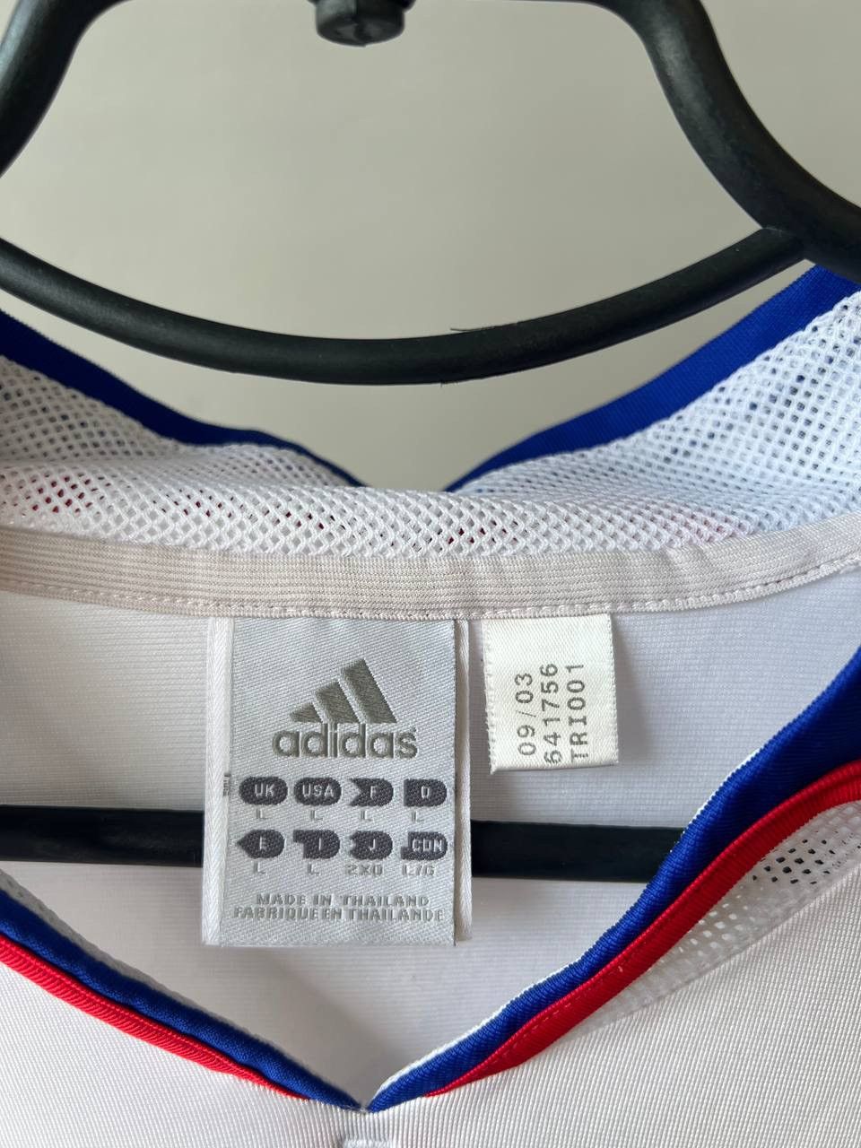 Adidas 2004/06 FRANCE TEAM AWAY SOCCER JERSEY FOOTBALL SHIRT ADIDAS Size US L / EU 52-54 / 3 - 6 Thumbnail