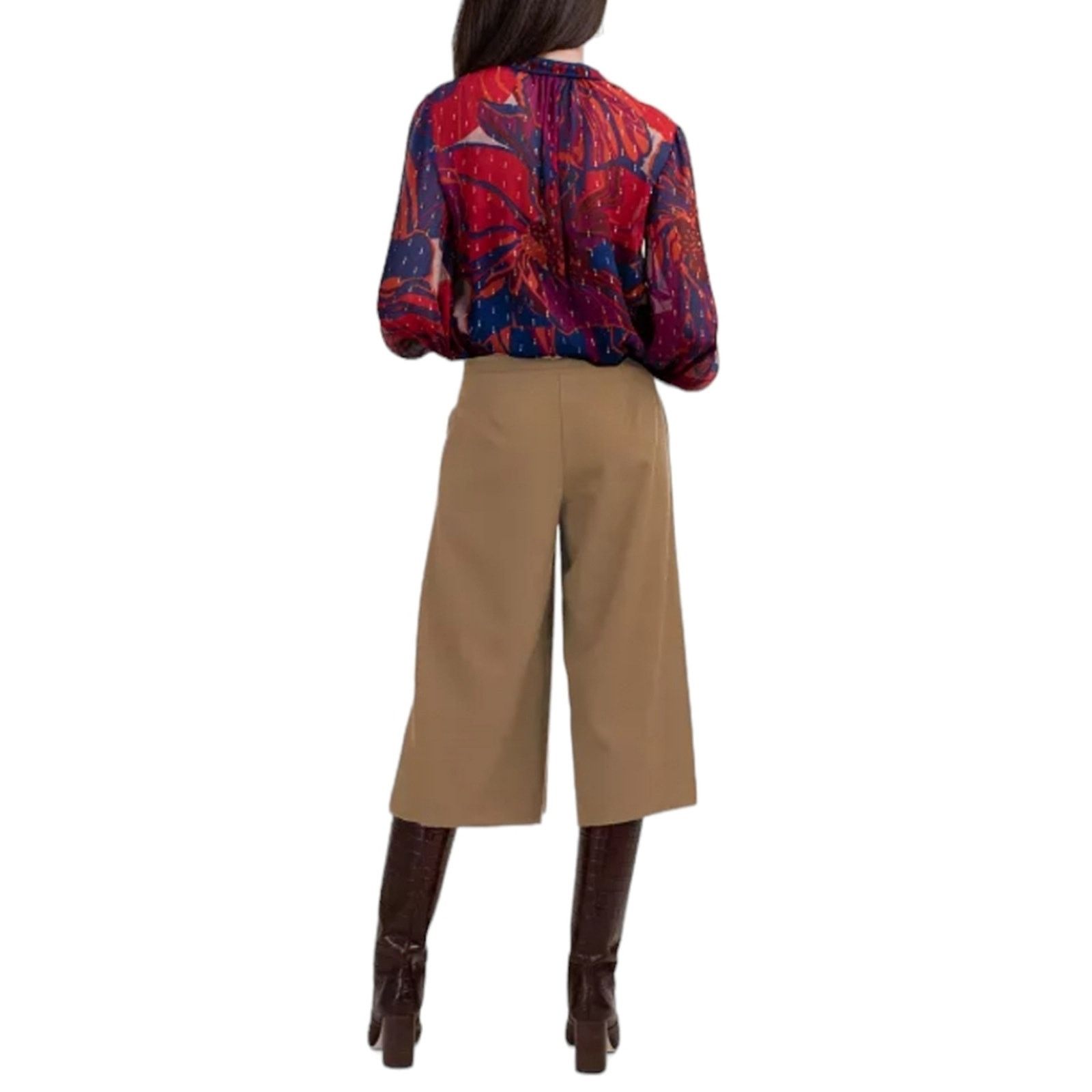 Trina Turk Trina Turk NWT Prizzi Knit Guacho Wide Leg Crop Pants 10 Size 32" / US 10 / IT 46 - 2 Thumbnail