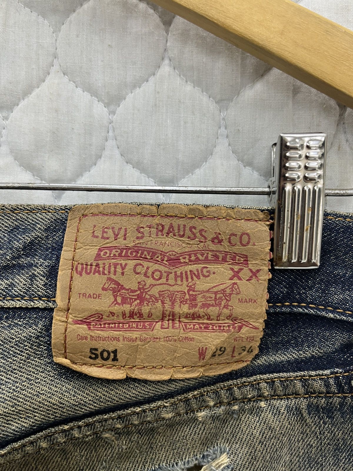 Levi's 🔥🔥🔥RARE VTG LEVIS DISTRESSED DENIM Size US 28 / EU 44 - 12 Thumbnail