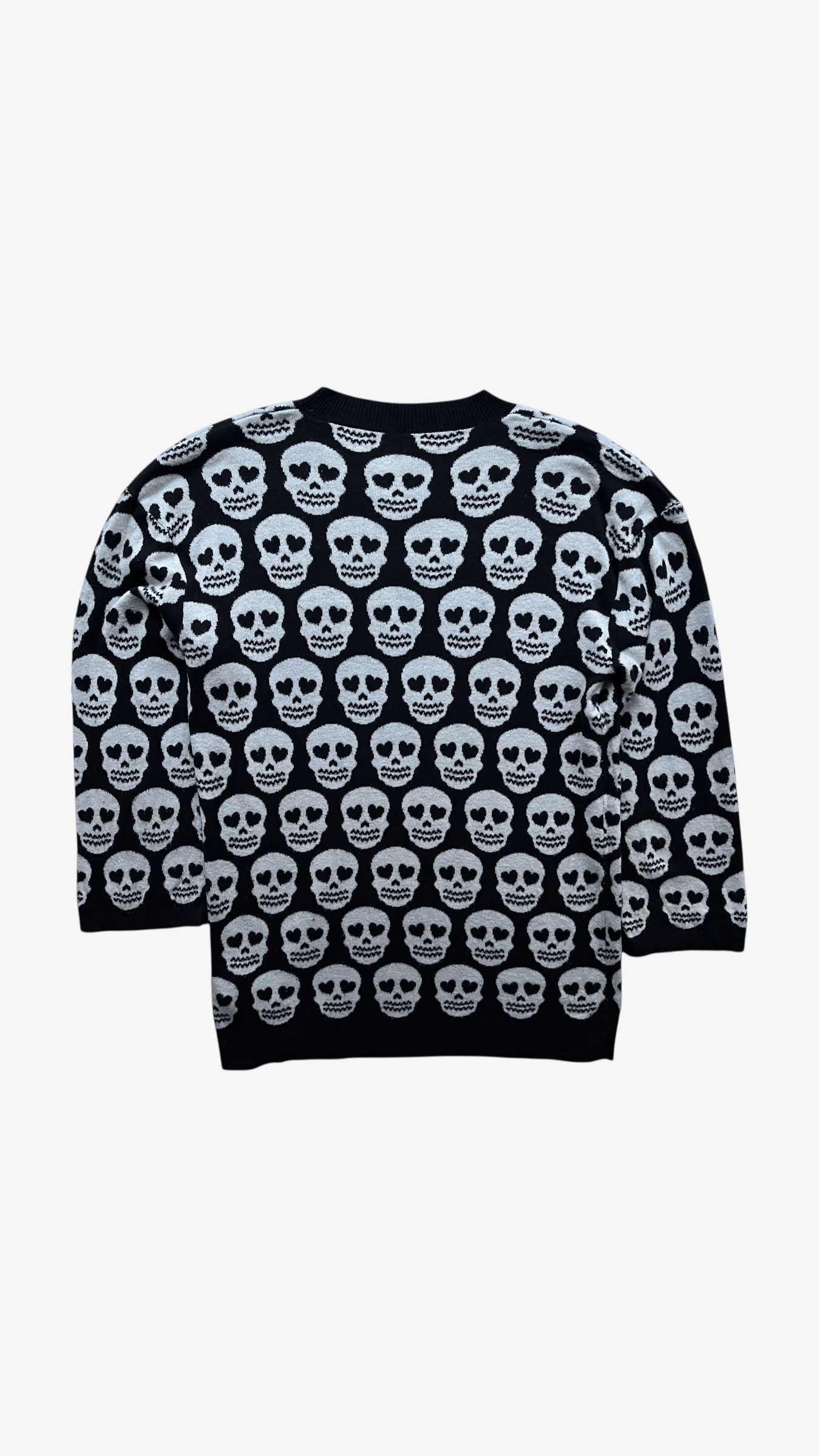 Moschino Vintage Y2K Women's Love Moschino Skull Print Wool Jumper Size M / US 6-8 / IT 42-44 - 4 Thumbnail