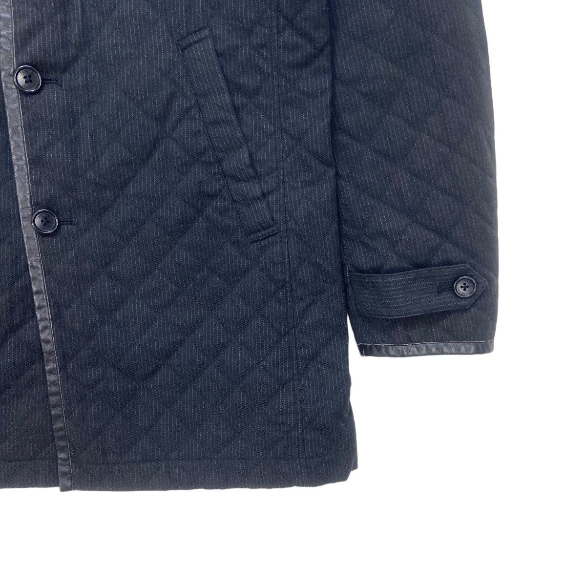 Japanese Brand × Takeo Kikuchi Japanese Brand Takeo Kikuchi Leather Trimmed Quilted Jacket Size US S / EU 44-46 / 1 - 12 Thumbnail