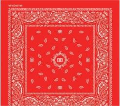 image of Balenciaga O1In1G1123 Paisley Scarf In Red, Men's