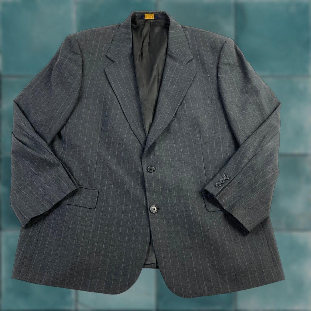 Brooks Brothers Brooks Brothers Brooksease Sport Coat Mens 44 S Black Striped Wool Blazer Lined Size 44R - 1 Thumbnail