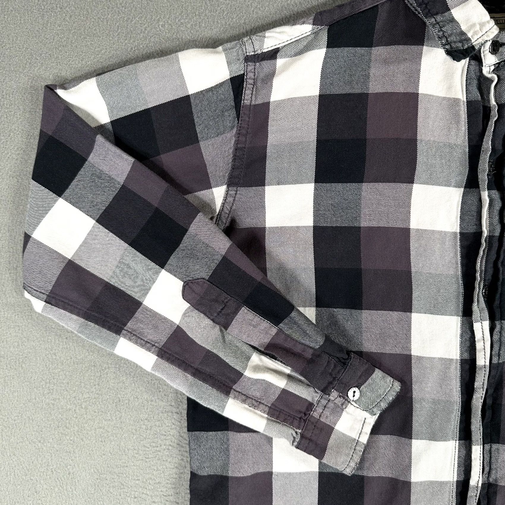 Vintage Current/Elliott Shirt Womens 0 Purple The Prep School Graystone Plaid Button Up Check Pockets Casual All Seasons Lightweight Packable Machine Washable Size XS / US 0-2 / IT 36-38 - 5 Thumbnail