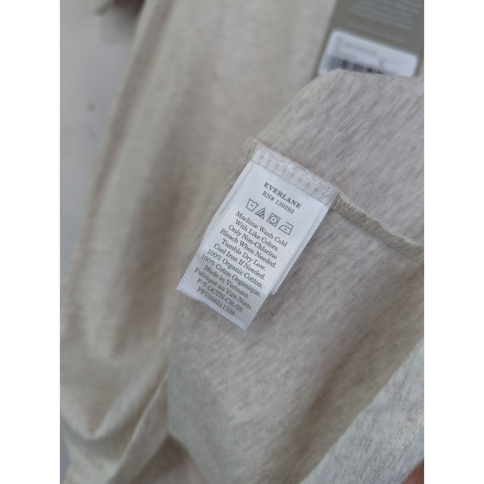 Everlane Everlane T Shirt Women XS Heathered Oat Tee Organic Crew Size XS / US 0-2 / IT 36-38 - 9 Thumbnail