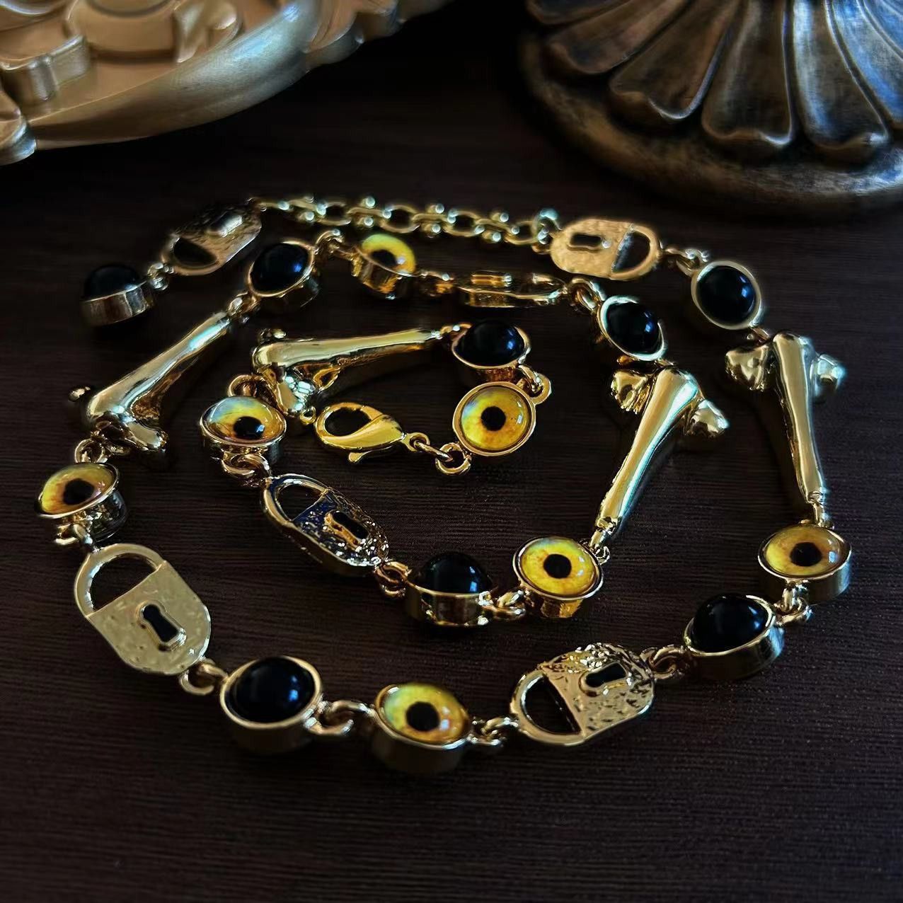 Other vintage devil eyes schiaparelli necklace earrings Size ONE SIZE - 2 Thumbnail