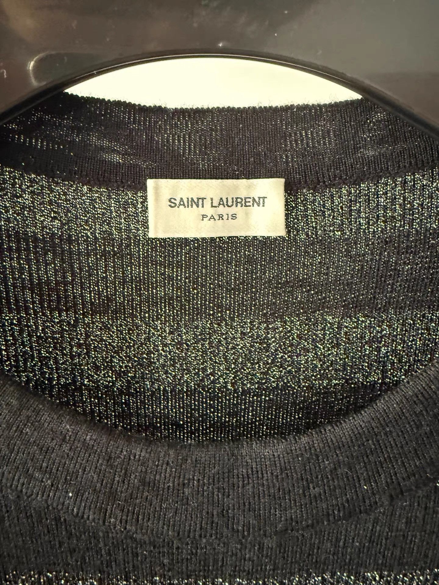 Saint Laurent Paris Saint Laurent Silver Thread Heavy Knit Sweater K33 Size US M / EU 48-50 / 2 - 3 Thumbnail