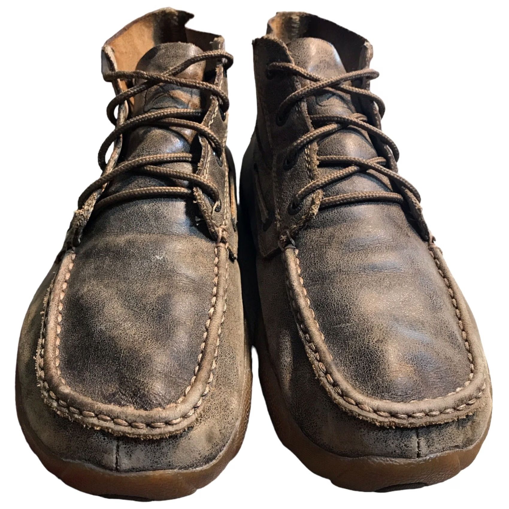 Twisted X Twisted X Mens Chukka Boots Lace Up Driving Moc Brown Size 8M MDM0007 M Casual Western Cowboy Size US 8 / EU 41 - 2 Thumbnail