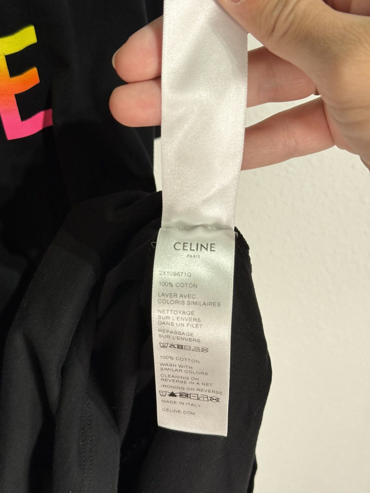 Celine Celine Gradient Logo T Shirt Size US M / EU 48-50 / 2 - 7 Thumbnail
