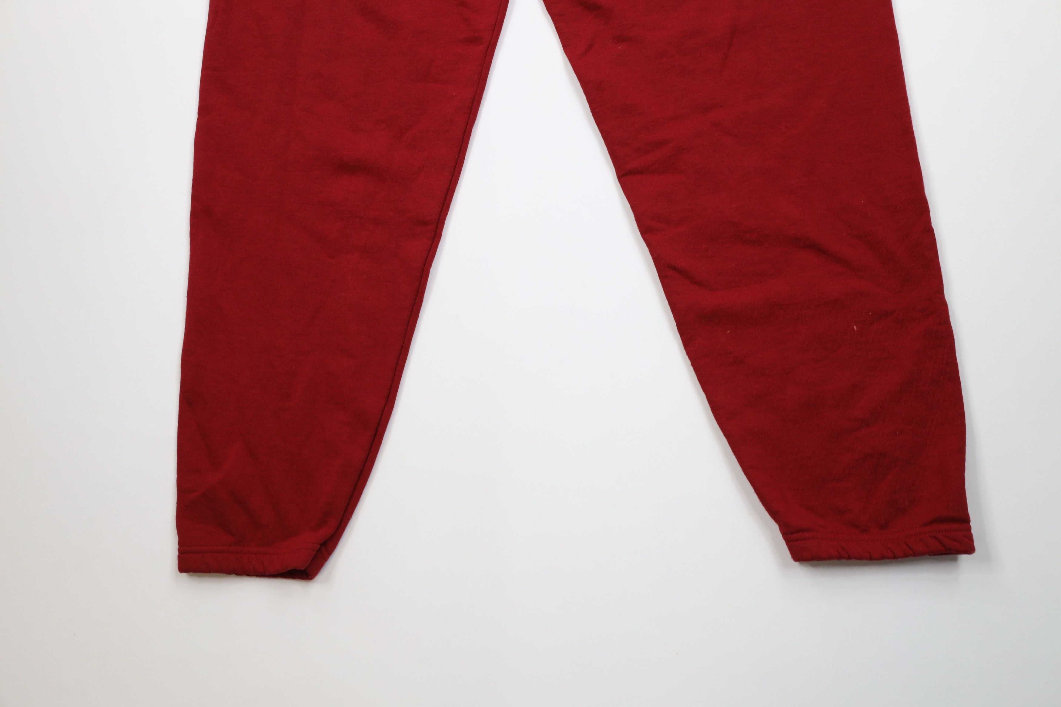 Vintage Vintage 90s Streetwear Blank Sweatpants Joggers Pants Red Size US 36 / EU 52 - 4 Thumbnail
