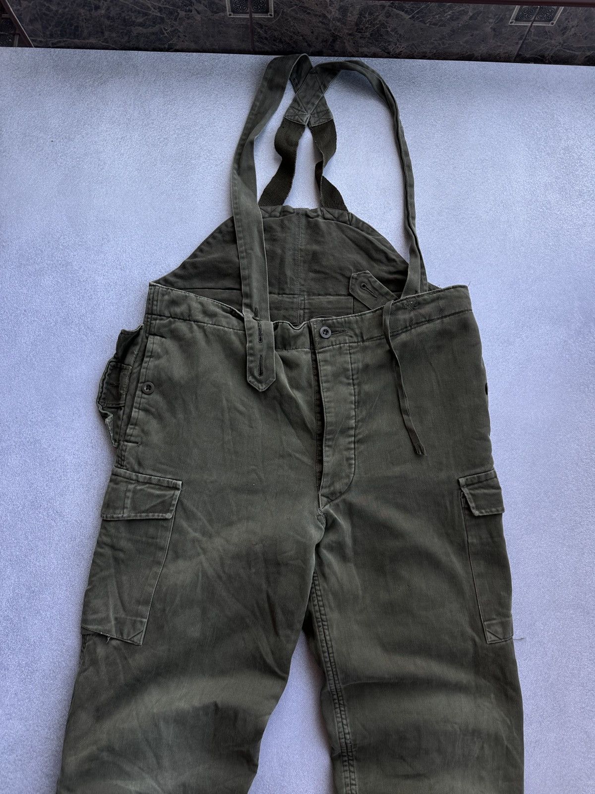 Vintage Vintage Suspender Field Pants 80s Army Overalls Quilted Size US 36 / EU 52 - 5 Thumbnail
