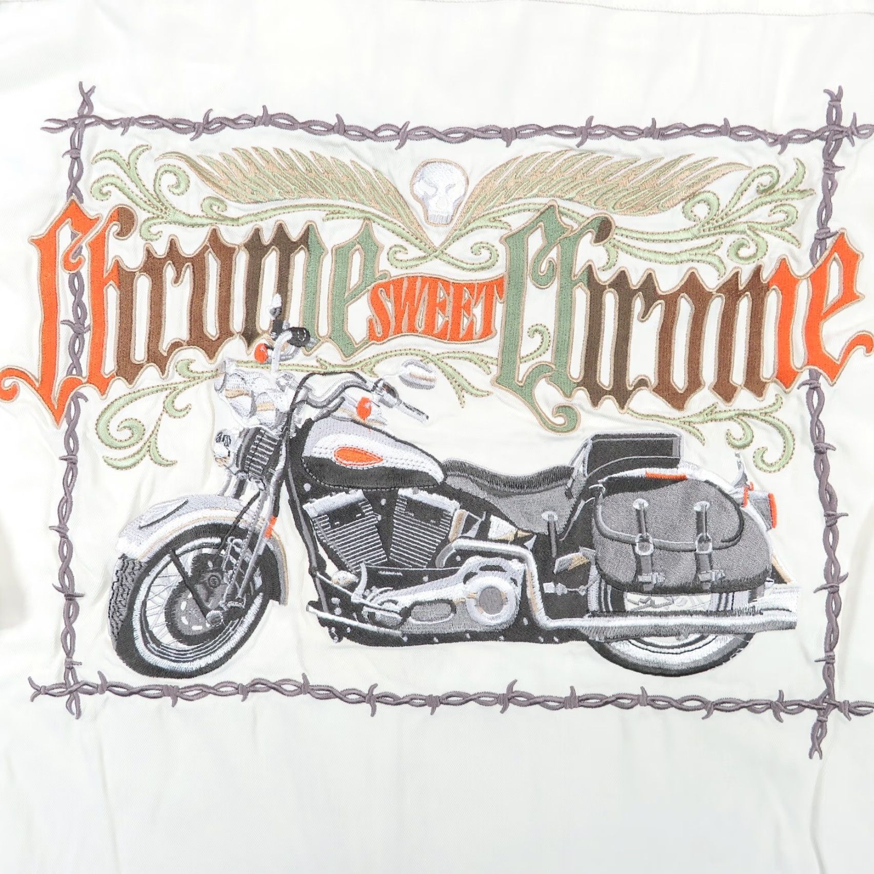 Harley Davidson VINTAGE Harley-Davidson Shirt Mens XXXL Silk Motorcycle Barbwire Hawaiian Tori Richard Size US XXL / EU 58 / 5 - 2 Thumbnail