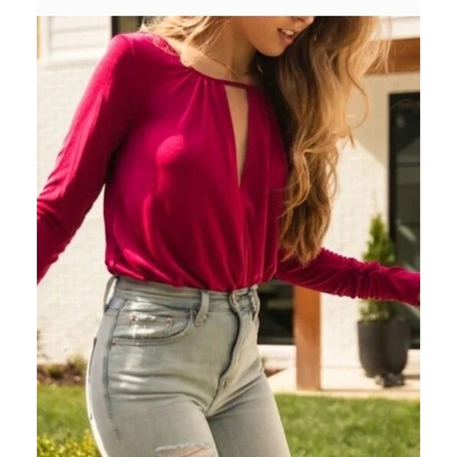 Free People Free people Kaya Keyhole Bodysuit Size XS A002075 Size XS / US 0-2 / IT 36-38 - 4 Thumbnail