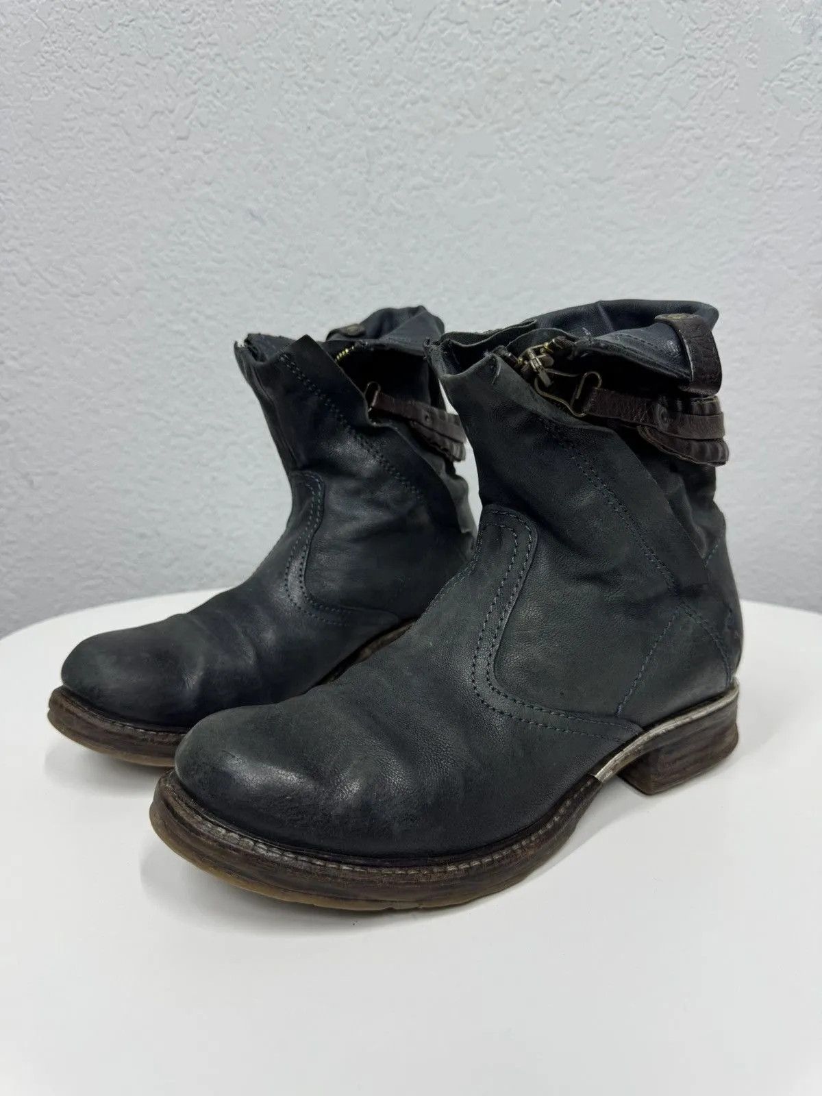 Hedi Slimane Vintage Leather Boots Ankle style Y2K Size US 7 / IT 37 - 1 Thumbnail