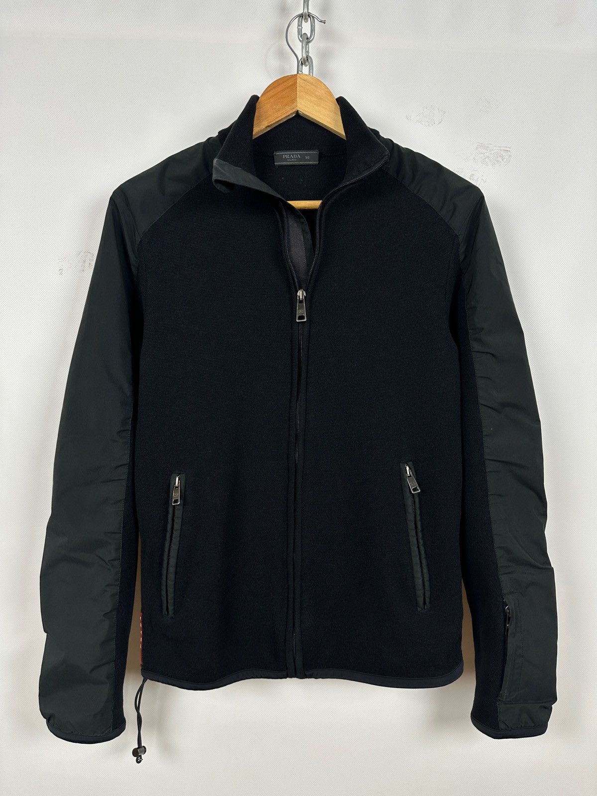 Prada Prada Red Tab Wool/Nylon Technical Knit Full Zip Jacket Size US M / EU 48-50 / 2 - 3 Thumbnail