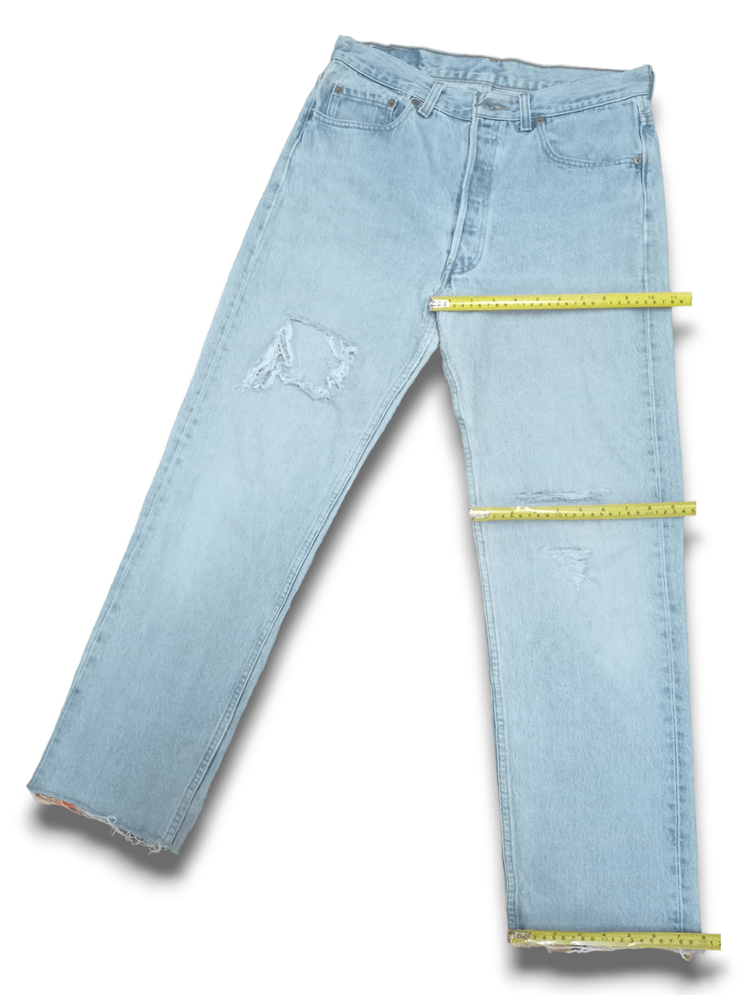 Levi's × Levi's Vintage Clothing Vintage 90s Levis 501 Distressed Loose Jeans 30x29 Size US 30 / EU 46 - 11 Thumbnail