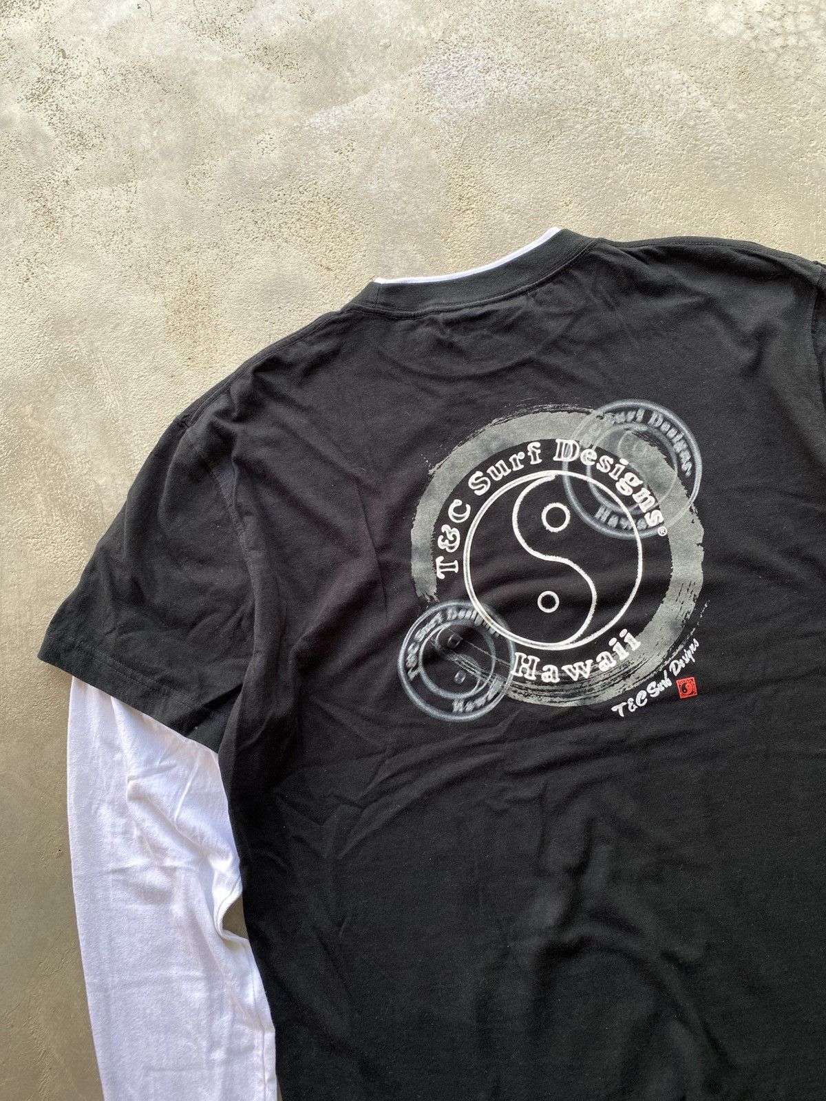 Beauty Beast × If Six Was Nine × Japanese Brand T&C Yin n Yang Punk Poem Double Layer Longsleeve Size US L / EU 52-54 / 3 - 3 Thumbnail