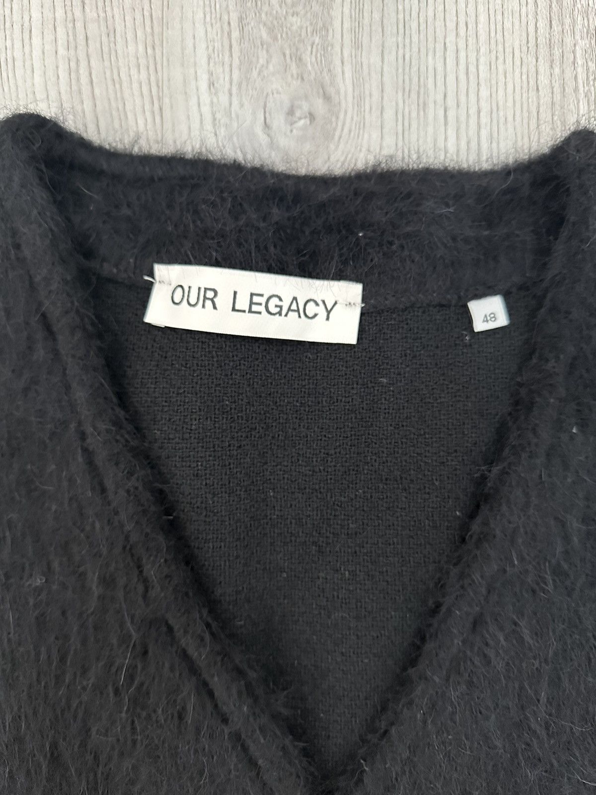 Our Legacy Our Legacy Brushed Knit Wool Mohair Cardigan Black Size US M / EU 48-50 / 2 - 3 Thumbnail