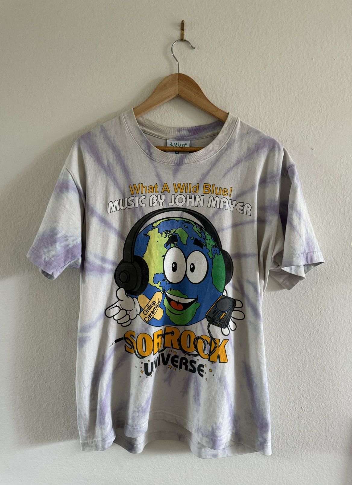 image of Online Ceramics Wild Blue John Mayer in White, Men's (Size Medium)