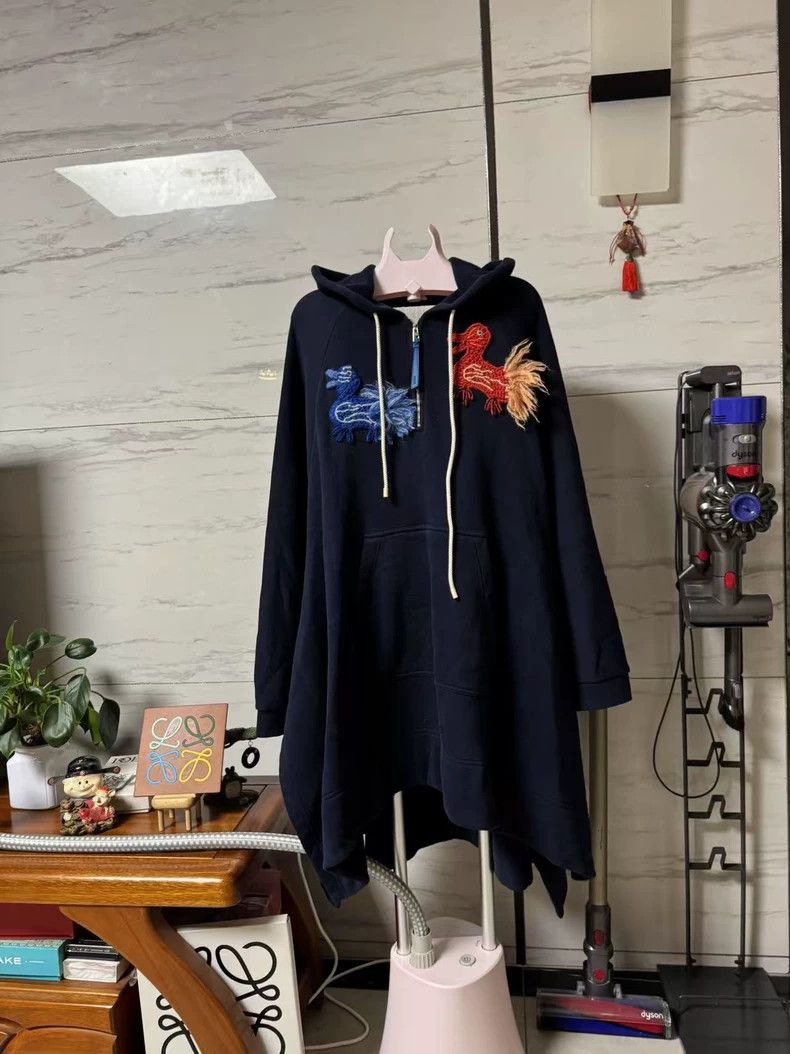 Loewe LOEWE Turtle long hooded hoodie coat Size S / US 4 / IT 40 - 1 Thumbnail