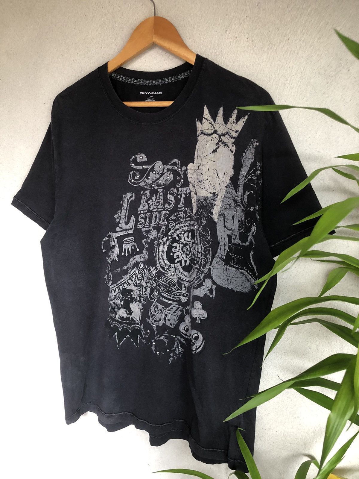 Affliction × Vintage Vintage Y2K DKNY Affliction Tshirts Size US L / EU 52-54 / 3 - 4 Thumbnail