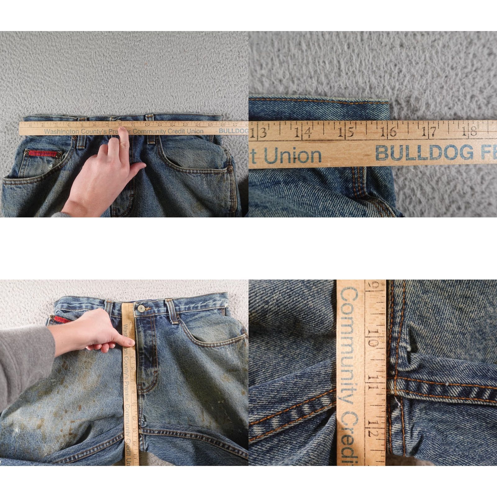 U.S. Polo Assn. VINTAGE US Polo Assn Jeans Mens 32x30 Blue Distressed Carpenter Skater Baggy Straight Pockets USA Flag 1890 Womens/Boys? Size US XS / EU 42 / 0 - 10 Thumbnail