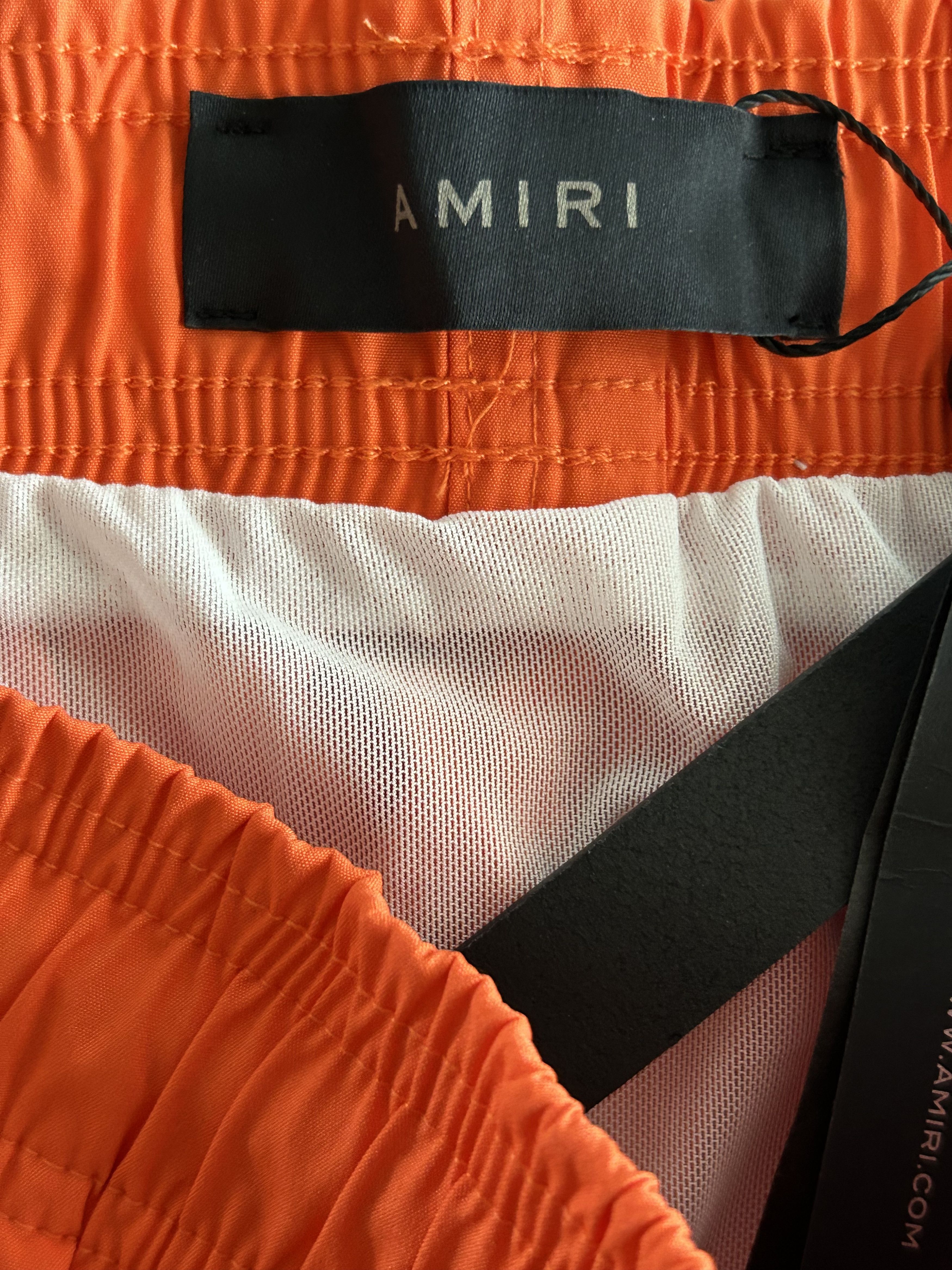 Amiri Amiri Orange & Black MA Bar Logo Swimshorts Size US 40 / EU 56 - 3 Thumbnail