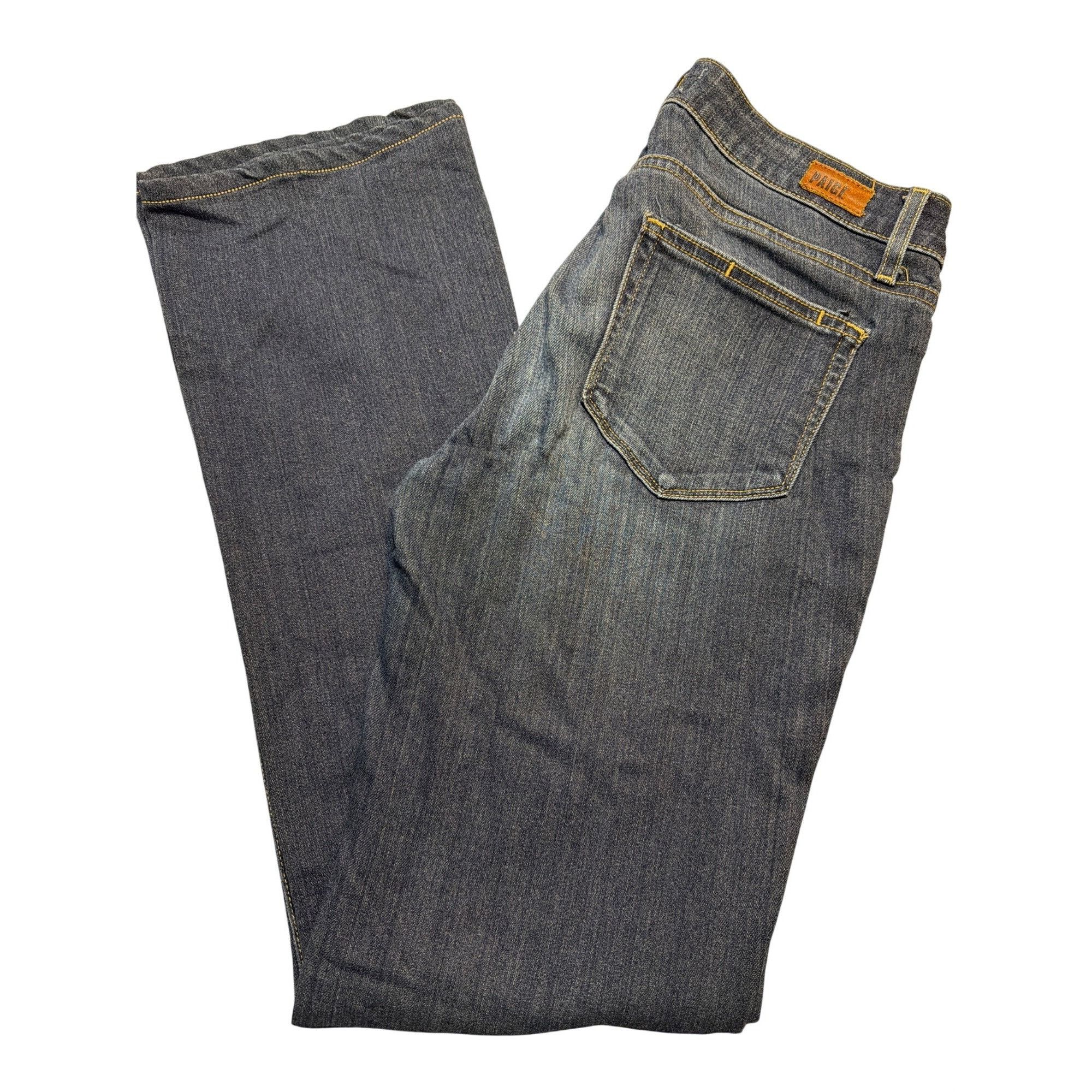 Paige Paige Dark Wash Manhattan Blue Denim Jeans Straight Leg Made Size 25" / US 0 / IT 36 - 4 Thumbnail