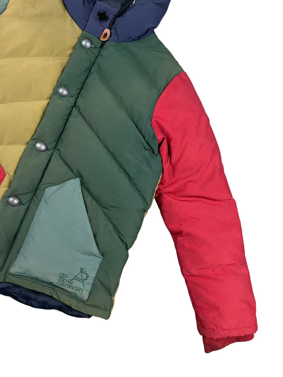Japanese Brand × go slow caravan Go Slow Caravan Multicolor Puffer Down Jacket Size US L / EU 52-54 / 3 - 6 Thumbnail