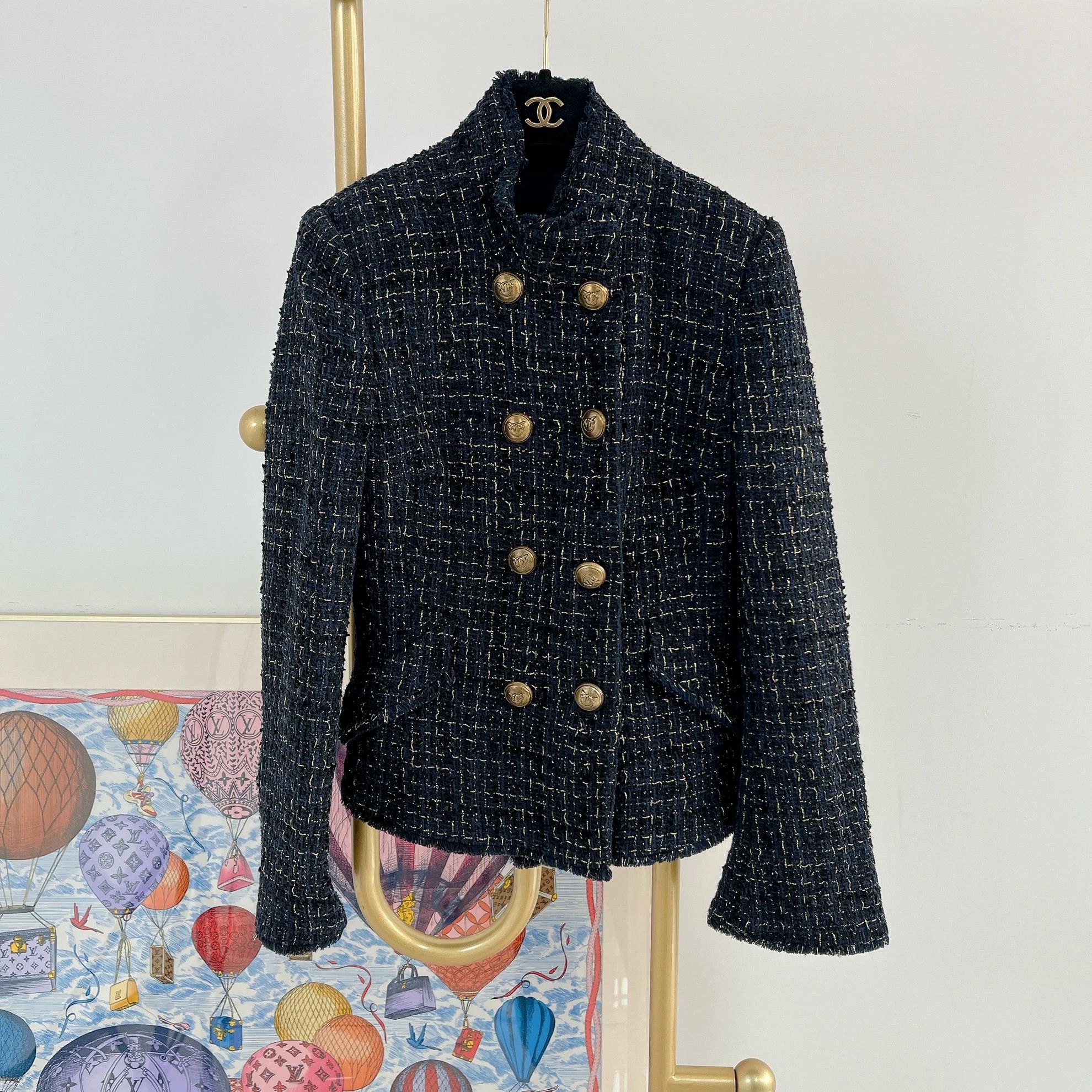 Pinko Pinko Navy Double Breasted Jacket F36 Size XS / US 0-2 / IT 36-38 - 1 Thumbnail