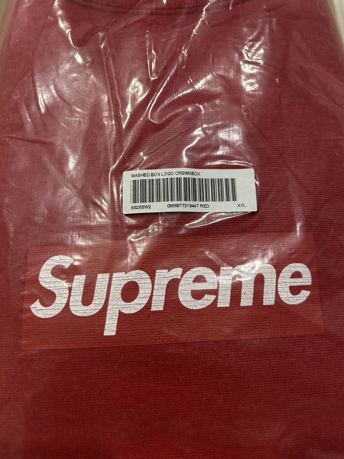 Supreme Supreme SS25 Washed Box Logo Red Size XXL Size US XXL / EU 58 / 5 - 2 Thumbnail