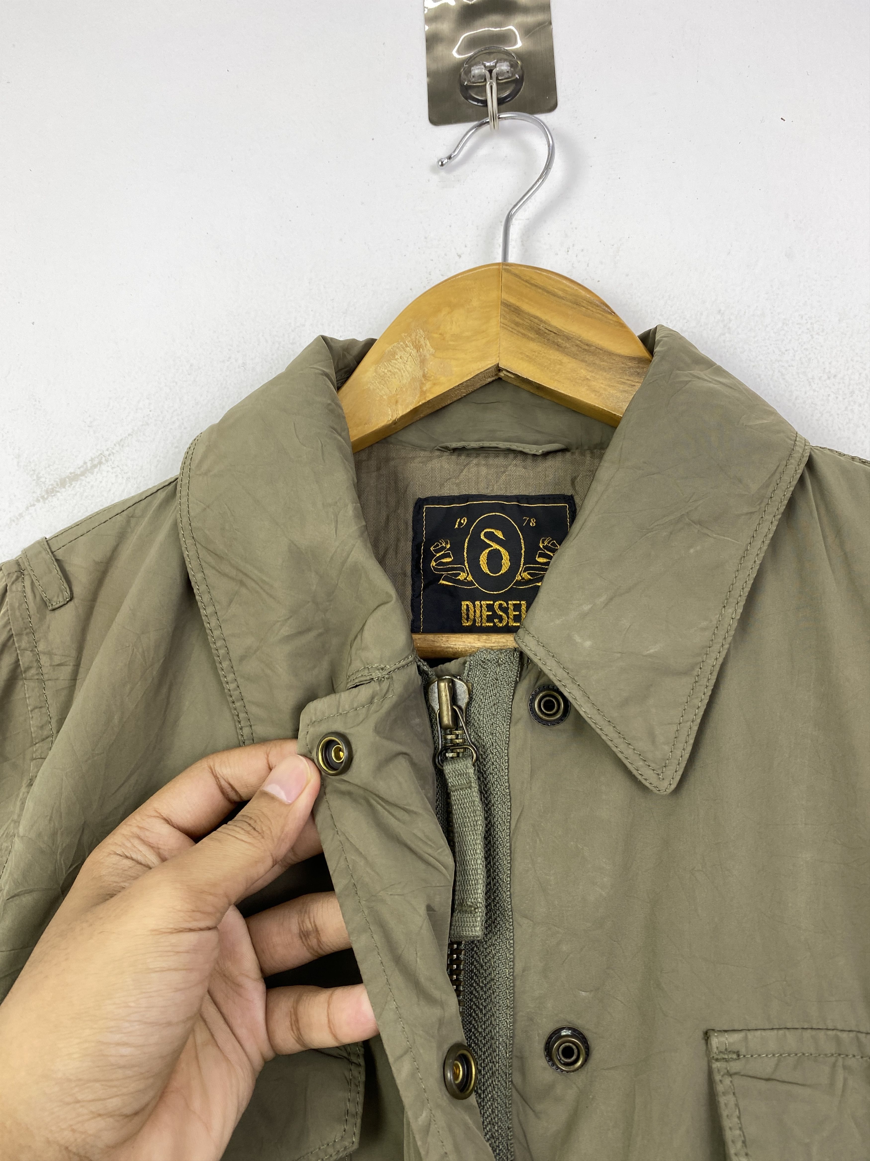 Diesel Vintage Diesel Khaki Four-Pocket Military Field Coat JA0235 Size US M / EU 48-50 / 2 - 8 Thumbnail