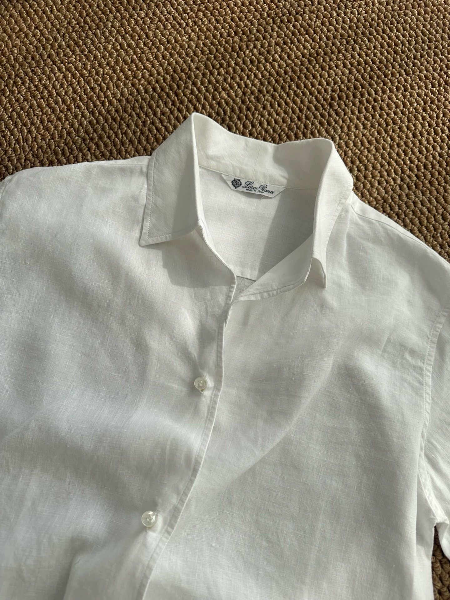 Loro Piana Loro Piana linen solid mop button white shirt 42 Size M / US 6-8 / IT 42-44 - 5 Thumbnail