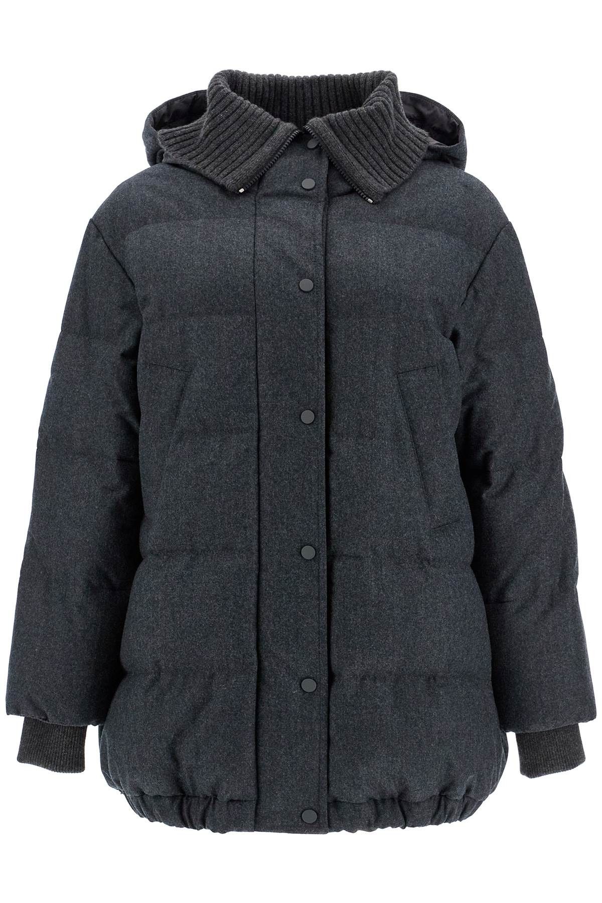 Brunello Cucinelli BRUNELLO CUCINELLI Woolen Down Jacket With Hood Size S / US 4 / IT 40 - 1 Thumbnail