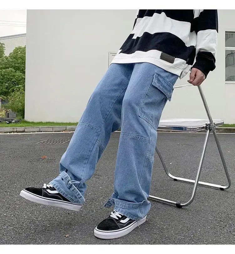 Japanese Brand × Jean Skateboard Baggy Carpenter Denim Jeans Cargo y2k Size US 32 / EU 48 - 5 Thumbnail