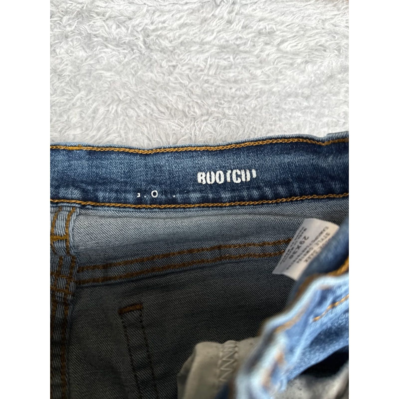 George GEORGE Jeans Women 29 Blue Denim Slim Bootcut Mid Rise Cotton Blend 29x30 Jeans Woman Medium Blue Cowboys & Western Mens Womens 90s Size 29" - 6 Thumbnail