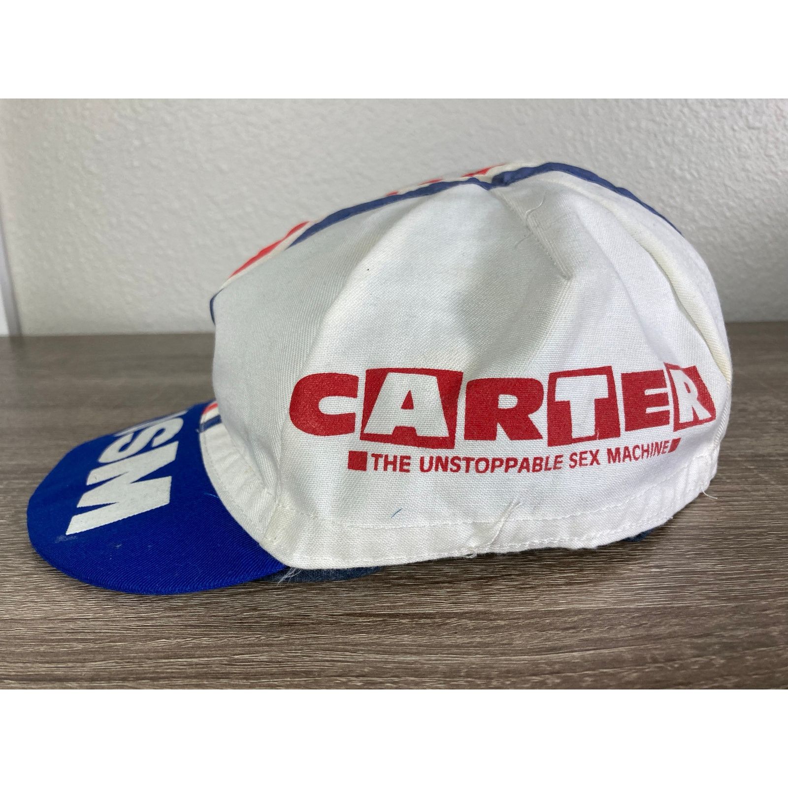 Vintage Carter USM Trucker Hat Snapback Cap Multicolor Band