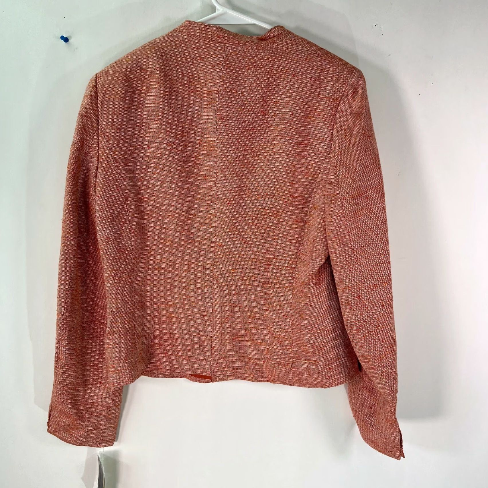 Vintage Valerie Stevens Blazer Shirt Womens Lined Pockets Orange Size 10 Regular Adult Size L / US 10 / IT 46 - 2 Thumbnail