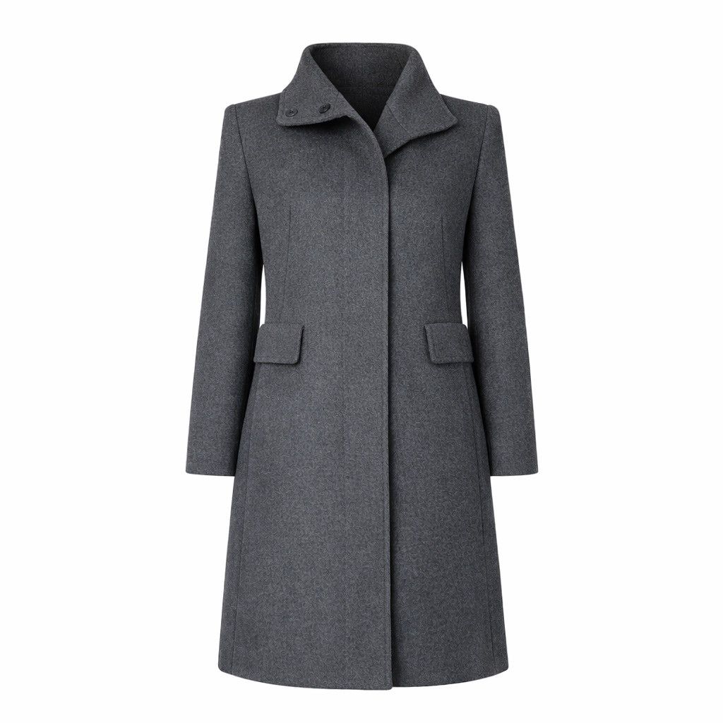 Max Mara Max Mara Studio Gray Virgin Wool Coat Tailored Mid Length Size XS / US 0-2 / IT 36-38 - 1 Thumbnail